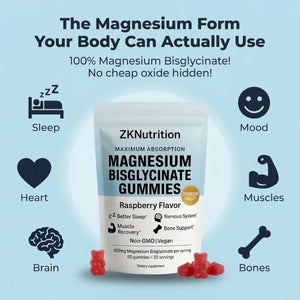 ZKNutrition Magnesium Bisglycinate Gummies (No Subscription)